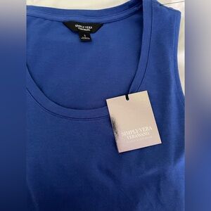 Simply Vera Vera Wang Blue Sleeveless Tank